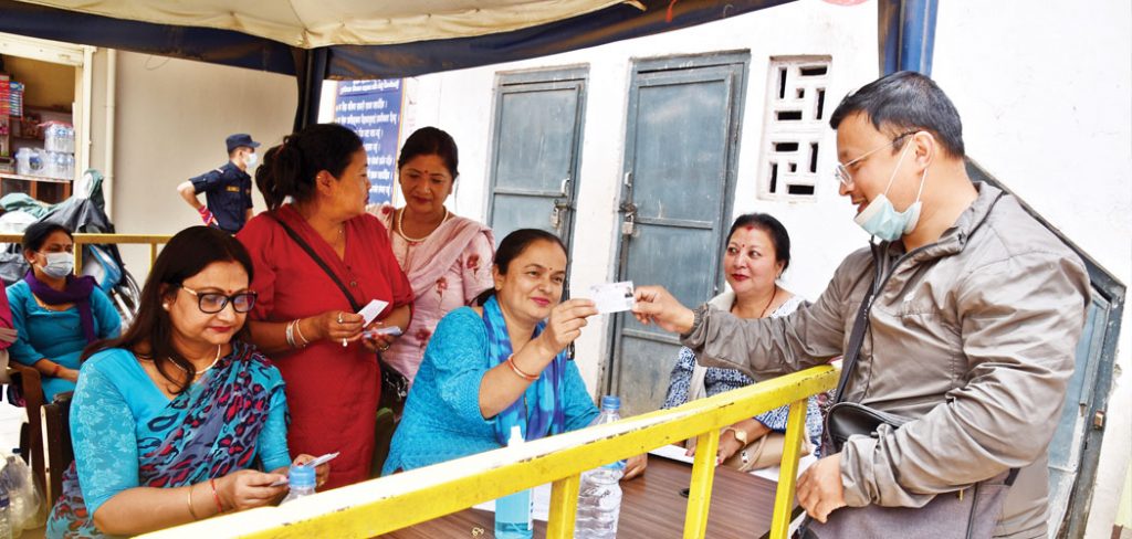 Construction of polling stations and distribution of identity cards